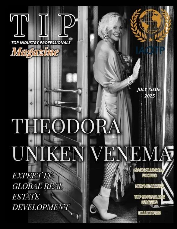 T.I.P. Magazine cover featuring Theodora Uniken Venema, July 2025