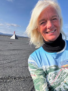Theodora flying from Akureyri Airport Iceland