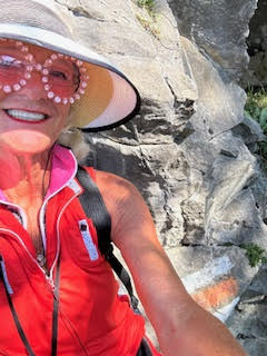 Theodora climbing in Wiesenbach Switzerland