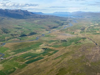 Theodora flying from Akureyri Airport Iceland