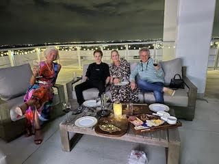 Theodora hosts Formula I champ Jan Lammers and son René from Zandvoort, Netherlands