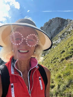 Theodora climbing Pilatus mountain in Switzerland