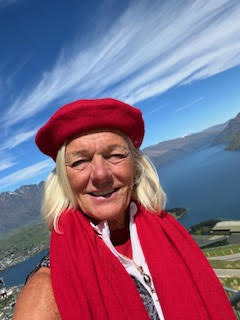 Theodora Wind Surfing over the peaks in the High Mountains of New Zealand