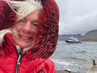 Theodora in uninhabited Hesteyri Iceland