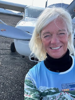 Theodora flying from Akureyri Airport Iceland