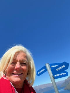 Theodora Wind Surfing over the peaks in the High Mountains of New Zealand