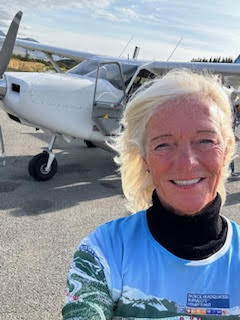 Theodora flying from Akureyri Airport Iceland