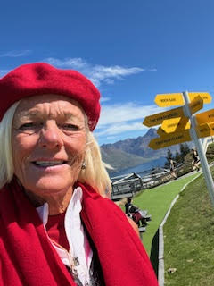 Theodora Wind Surfing over the peaks in the High Mountains of New Zealand