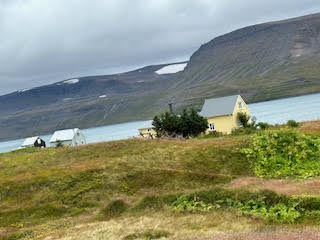 Theodora in uninhabited Hesteyri Iceland