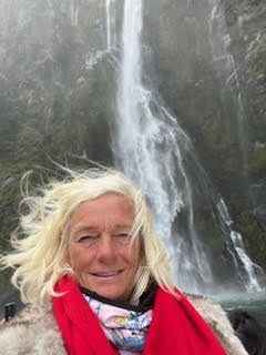 Theodora visits the Penguins in Milford Sound New Zealand