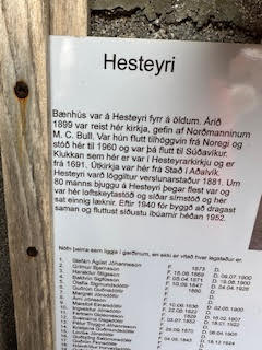 Theodora in uninhabited Hesteyri Iceland