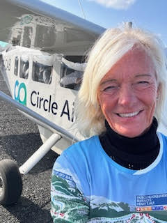 Theodora flying from Akureyri Airport Iceland