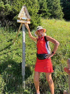Theodora climbing in Wiesenbach Switzerland