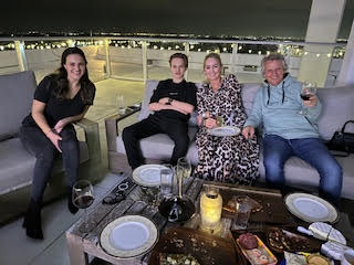 Theodora hosts Formula I champ Jan Lammers and son René from Zandvoort, Netherlands