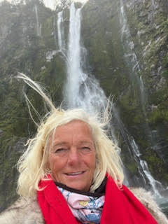 Theodora visits the Penguins in Milford Sound New Zealand