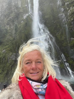 Theodora visits the Penguins in Milford Sound New Zealand