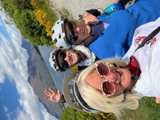 Theodora on the Franklin Bike Trail in Queenstown New Zealand