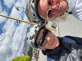 Theodora on the Franklin Bike Trail in Queenstown New Zealand