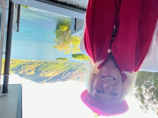 Theodora on the Franklin Bike Trail in Queenstown New Zealand