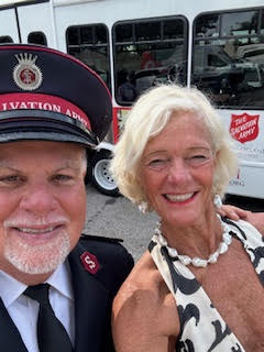 Theodora volunteering at Salvation Army